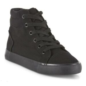 Black High Top Canvas Sneakers Sz.-2Y
